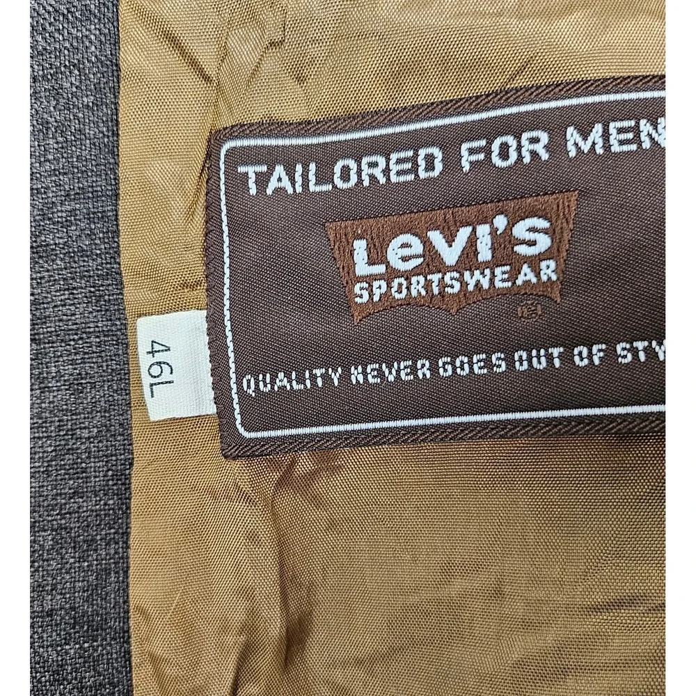 Vintage Levis Action Suit Sportswear Blazer Mens 46 Long Lined‎ Button Up Jacket